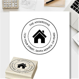 Logo für benutzerdefinierte Familiennamen Moderne  Gummistempel