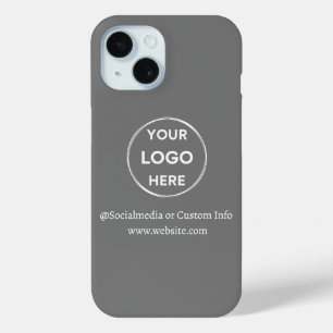 Logo für benutzerdefinierte graue Unternehmen Case-Mate iPhone Hülle