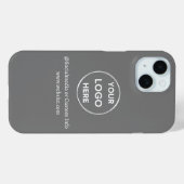 Logo für benutzerdefinierte graue Unternehmen Case-Mate iPhone Hülle (Rückseite (Horizontal))