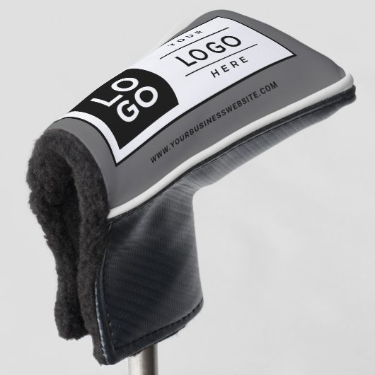 Logo für benutzerdefinierte graue Unternehmen Golf Headcover (3/4 Vorderseite)