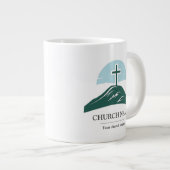Logo für benutzerdefinierte Kirche Jumbo-Tasse (Vorderseite Rechts)