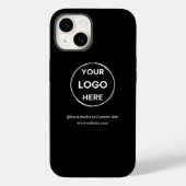 Logo für benutzerdefinierte schwarze Unternehmen Case-Mate iPhone Hülle (Rückseite)