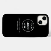 Logo für benutzerdefinierte schwarze Unternehmen Case-Mate iPhone Hülle (Rückseite (Horizontal))