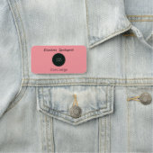 Logo für benutzerdefinierte Unternehmen Chic Pink  Namensschild (Beispiel)