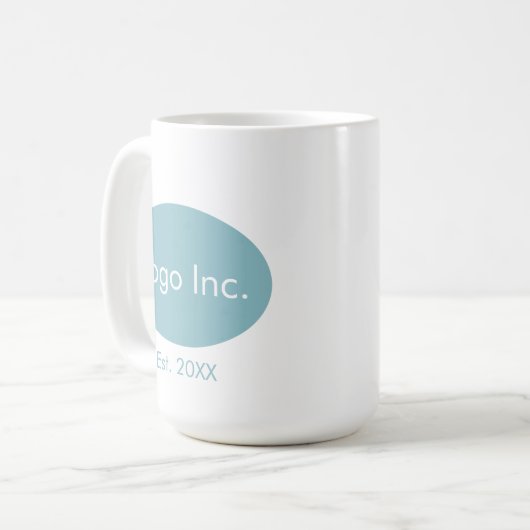 Logo für benutzerdefinierte Unternehmen - Geschenk Kaffeetasse (Vorderseite Links)