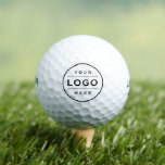 Logo für benutzerdefinierte Unternehmen Golfball<br><div class="desc">Ein beruflicher,  individueller,  markierter Golfball für Ihr Unternehmen,  mit Ihrem Logo-Design gerahmt durch einen einfachen schwarzen Rundkreis. Passen Sie die Farbe des schwarzen Randes an oder entfernen Sie diese Funktion unter Personalisieren / Weitere Anpassung. Bitte wenden Sie sich an den Designer,  um weitere Hilfe zu erhalten unter kathleen@plushpaper.com</div>