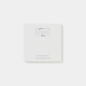 Logo für benutzerdefinierte Unternehmen Grau-Post- Post-it Klebezettel (Vorderseite)