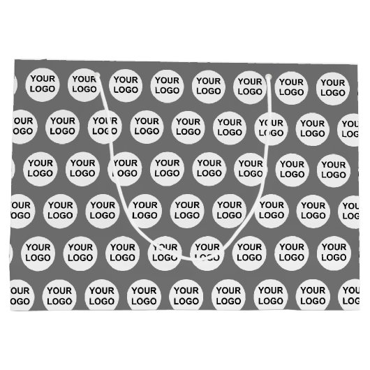 Logo für benutzerdefinierte Unternehmen Große Geschenktüte (Rückseite)