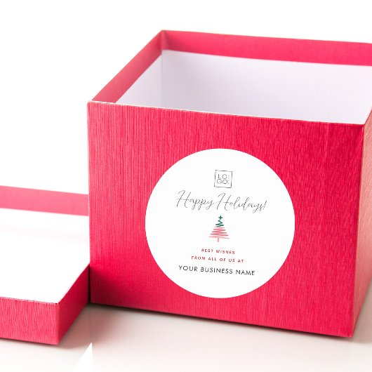 Logo für benutzerdefinierte Unternehmen Happy Holi Runder Aufkleber