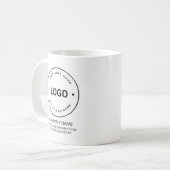 Logo für benutzerdefinierte Unternehmen Kaffeetasse (Vorderseite Links)