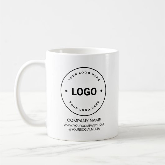 Logo für benutzerdefinierte Unternehmen Kaffeetasse (Links)