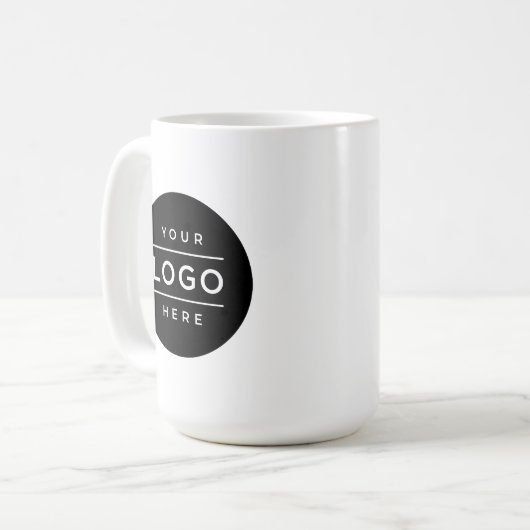 Logo für benutzerdefinierte Unternehmen Kaffeetasse (Vorderseite Links)
