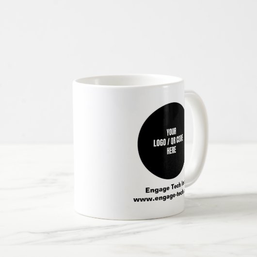 Logo für benutzerdefinierte Unternehmen | Name | S Kaffeetasse (VorderseiteRechts)
