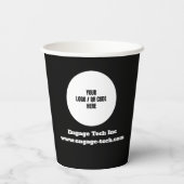 Logo für benutzerdefinierte Unternehmen | Name | S Pappbecher (Rückseite)