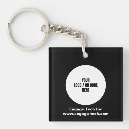 Logo für benutzerdefinierte Unternehmen | Name | S Schlüsselanhänger (Vorderseite)