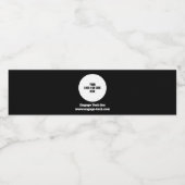 Logo für benutzerdefinierte Unternehmen | Name | S Wasserflaschenetikett (Einzelnes Label)