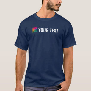 Logo für benutzerdefinierte Unternehmen Navy Blue  T-Shirt