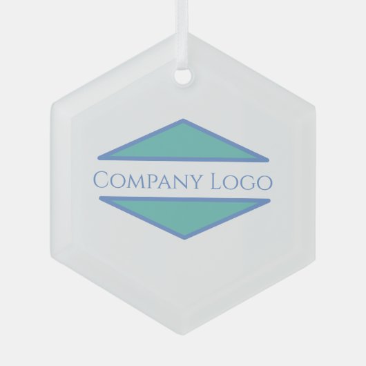 Logo für benutzerdefinierte Unternehmen Ornament Aus Glas (Vorderseite)