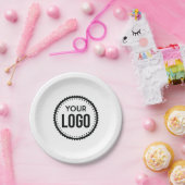 Logo für benutzerdefinierte Unternehmen Pappteller (Party)