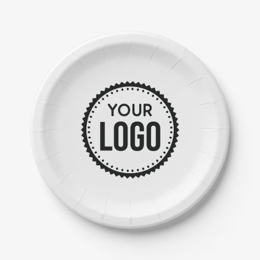 Logo für benutzerdefinierte Unternehmen Pappteller (Vorderseite)