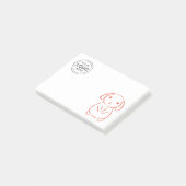 Logo für benutzerdefinierte Unternehmen Post-it Klebezettel (angewinkelt)