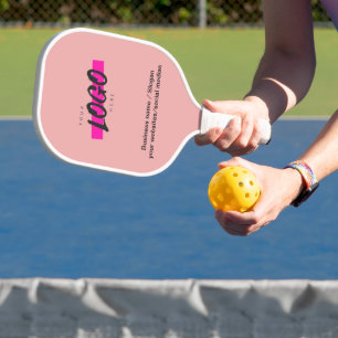 Logo für benutzerdefinierte Unternehmen rosa Unter Pickleball Schläger