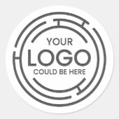 Logo für benutzerdefinierte Unternehmen Runder Aufkleber (Vorderseite)