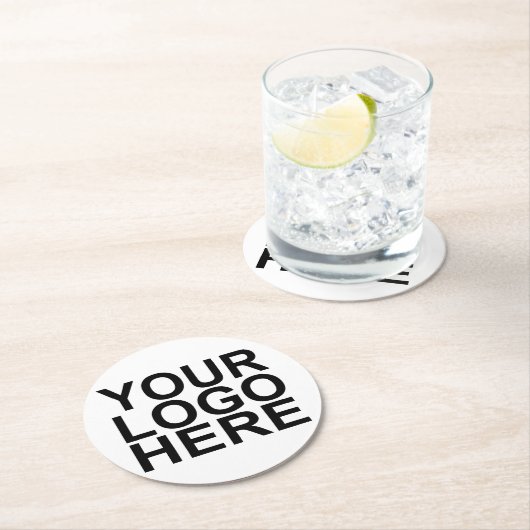 Logo für benutzerdefinierte Unternehmen Runder Pappuntersetzer (Vor Ort)