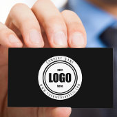 Logo für benutzerdefinierte Unternehmen Schwarz un Visitenkarte