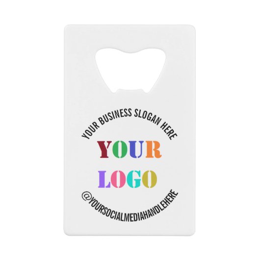 Logo für benutzerdefinierte Unternehmen Text Kredi Geldbeutel Flaschenöffner (Vorderseite)