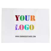 Logo für benutzerdefinierte Unternehmen und Gesche Große Geschenktüte (Rückseite)