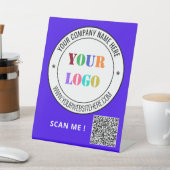 Logo für benutzerdefinierte Unternehmen und QR-Cod Sockelschild (In SItu)