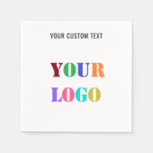 Logo für benutzerdefinierte Unternehmen und Text-B Serviette (Vorderseite)