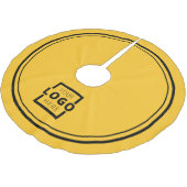 Logo für benutzerdefinierte Unternehmen Weihnachte Polyester Weihnachtsbaumdecke (Schrägansicht)