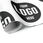 Logo für benutzerdefinierte Unternehmen - Weiß Geschenkpapier (Rolleneckpunkt)