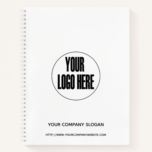 Logo für benutzerdefinierte Unternehmen Weiß | Per Notizblock (Vorderseite)
