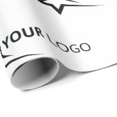 Logo für benutzerdefinierte Unternehmen - Weißes G Geschenkpapier (Rolleneckpunkt)