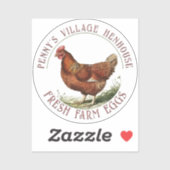Logo für benutzerdefinierte wasserdichte Hen Farm  Aufkleber (Blatt)