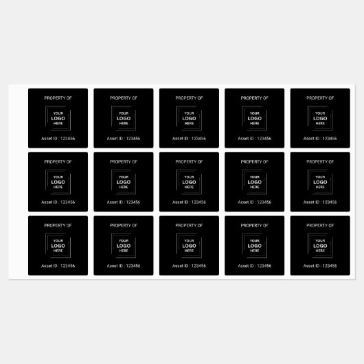 Logo für Berufliche, benutzerdefinierte Asset-ID Etiketten (Blatt)