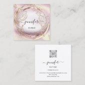 Logo für berufliche Frame-Rose-QR-Standardblende Quadratische Visitenkarte (Vorne/Hinten)