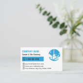 Logo für berufliche Teppiche und Tile-Reinigung Visitenkarte (Stehend Vorderseite)