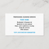 Logo für berufliche Teppiche und Tile-Reinigung Visitenkarte (Rückseite)