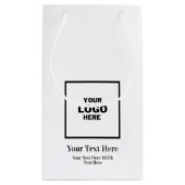 Logo für berufliche Unternehmen Kleine Geschenktüte (Rückseite)