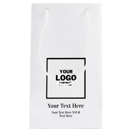 Logo für berufliche Unternehmen Kleine Geschenktüte (Vorderseite)