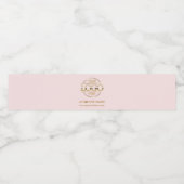 Logo für Berufliche Unternehmen mit rosa Markenbez Wasserflaschenetikett (Einzelnes Label)