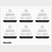 Logo für berufliche weiße Unternehmen Quadratischer Aufkleber (Blatt)