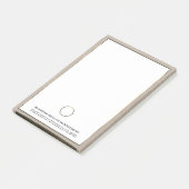 Logo für berufliches Goldenes Siegel 4x6 Post-it Klebezettel (angewinkelt)