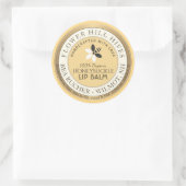 Logo für Bienen und Blume Runder Aufkleber (Tasche)