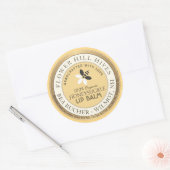 Logo für Bienen und Blume Runder Aufkleber (Umschlag)