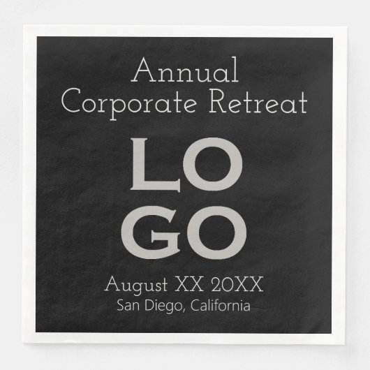 Logo für "Black Business" oder "Corporate Event" Serviette (Vorderseite)